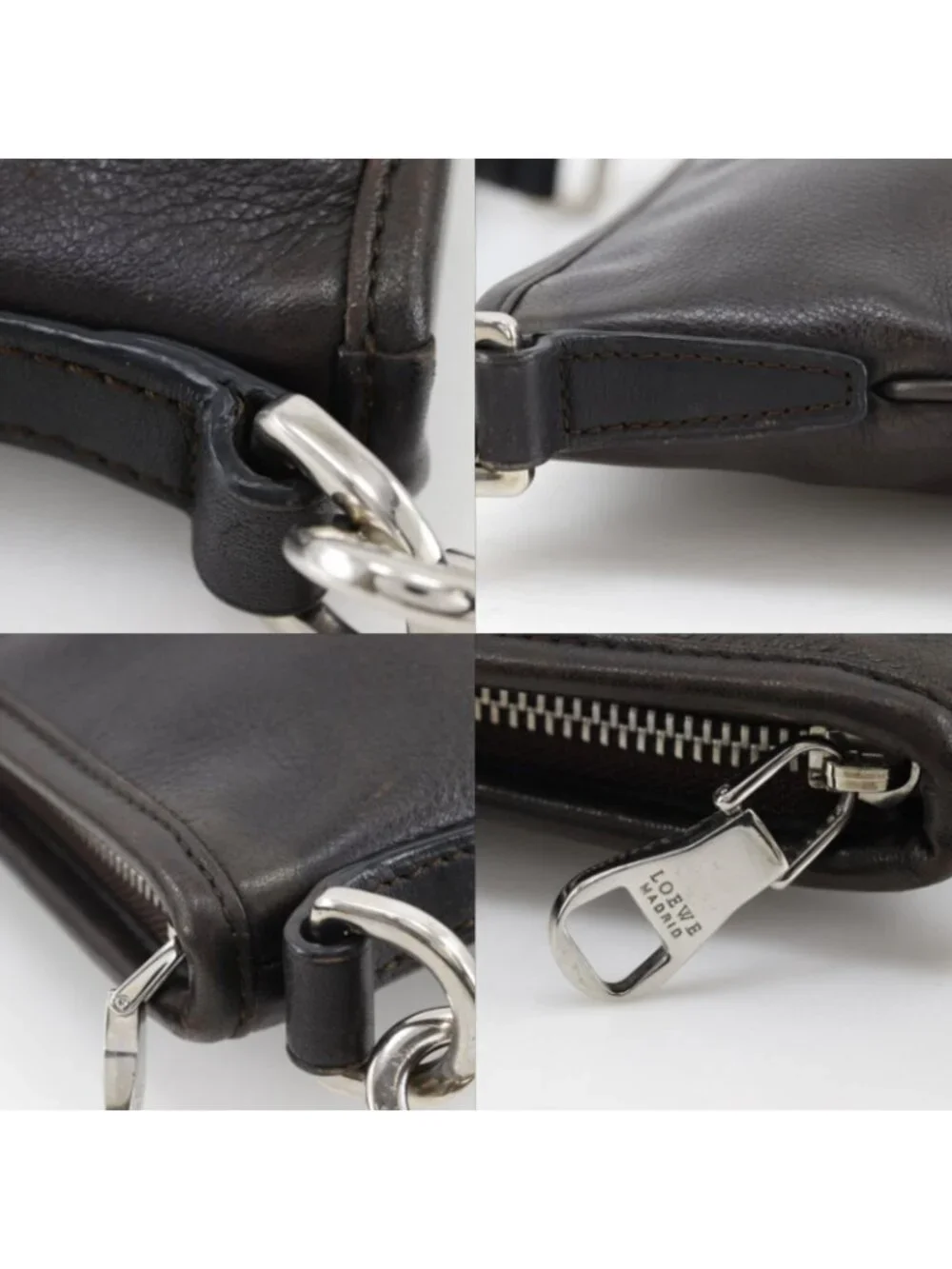 Loewe Anagram Leather Black Shoulder Bag